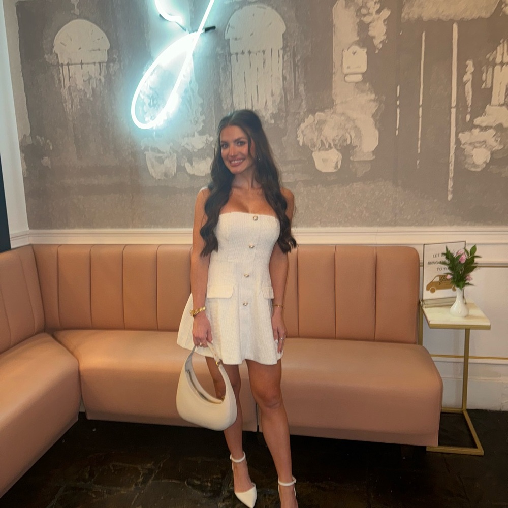 REVOLVE White Sweetheart Mini Sundress
